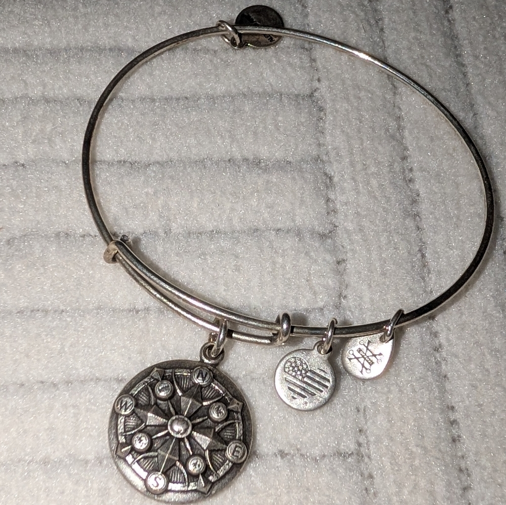 Alex And Ani Compass Charm Bangle Bracelet